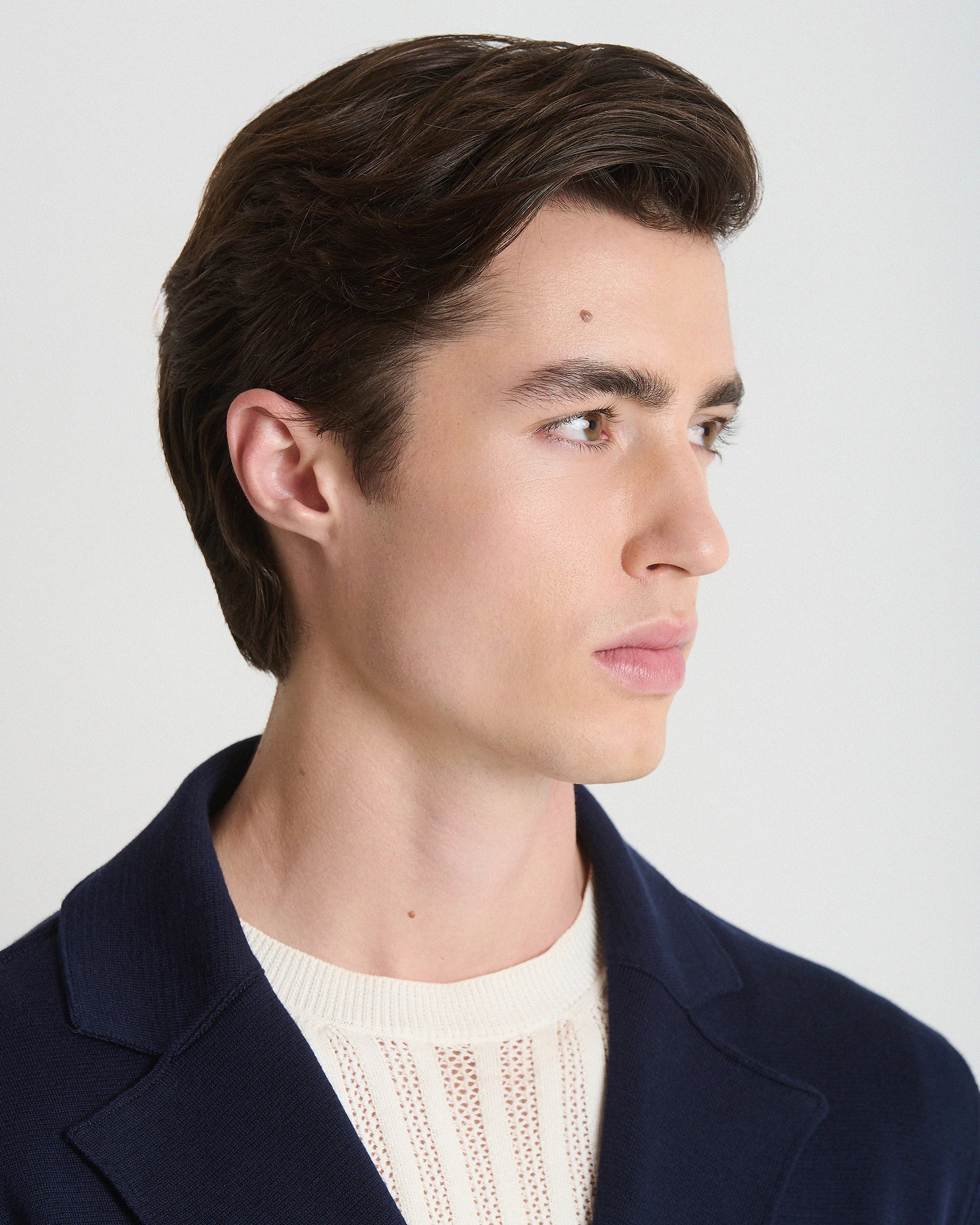 Navy Blue Double Breasted Cotton Jacket