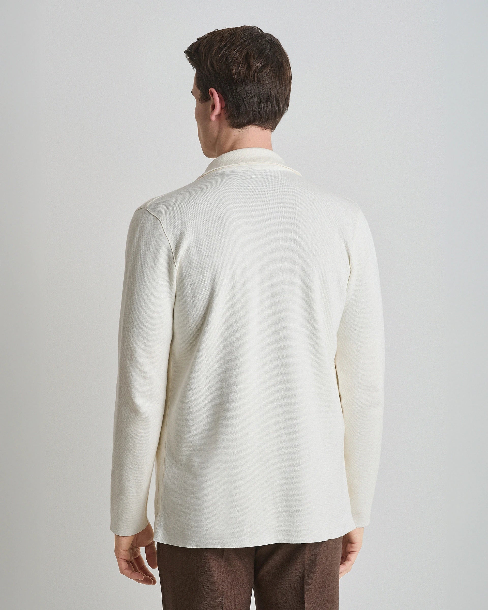 Cream Double Breasted Cotton Jacket