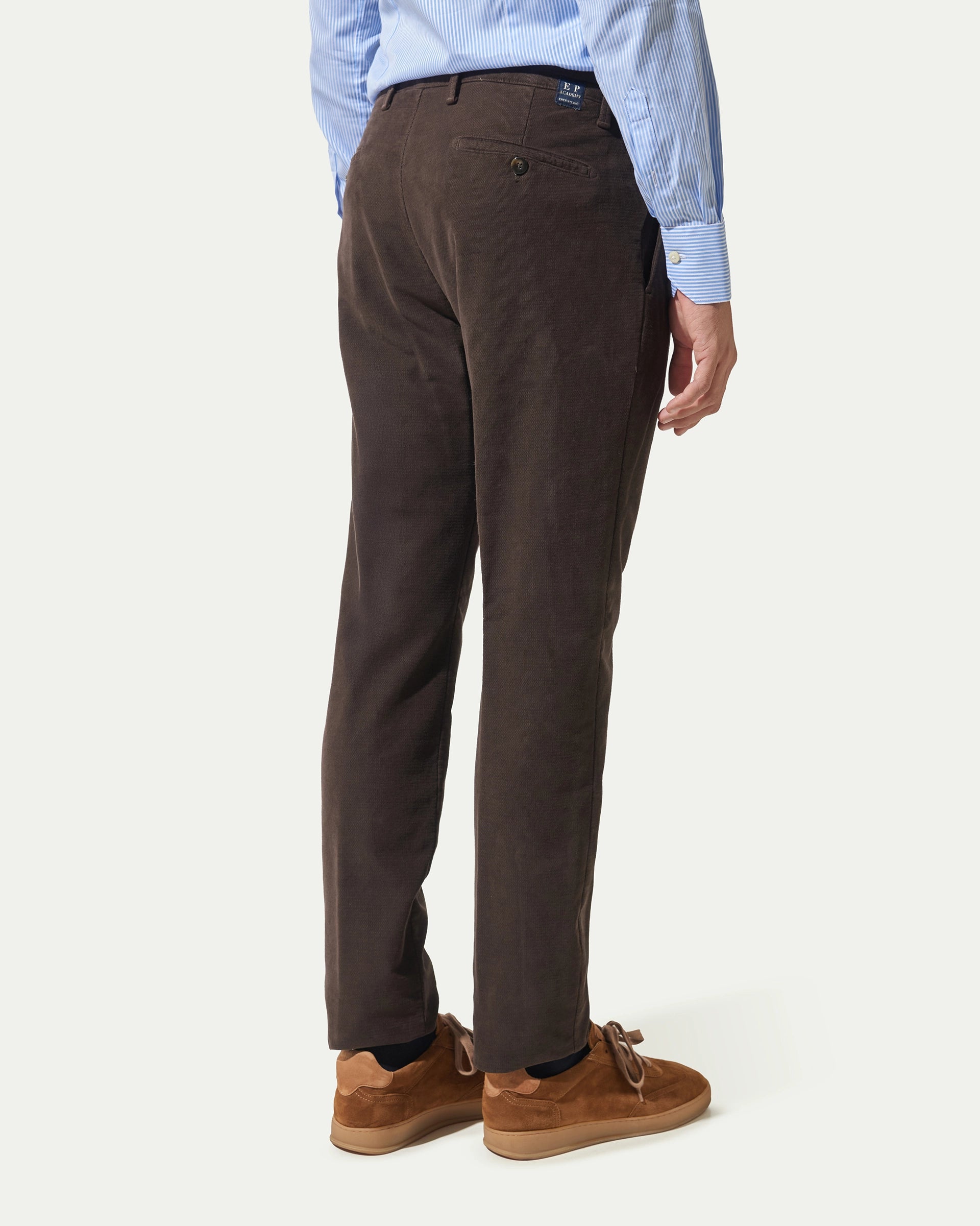 Brown Pleated Corduroy Pants