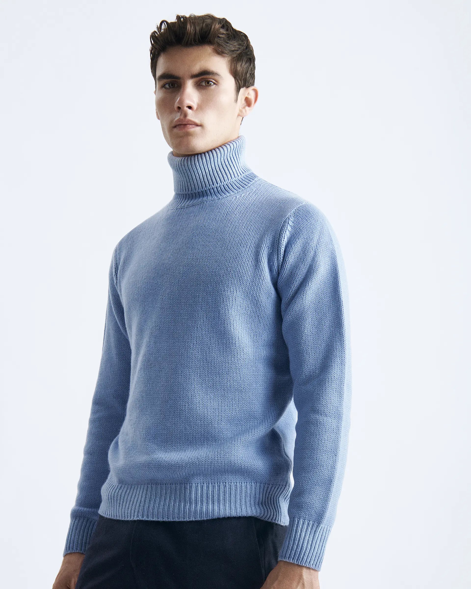 Light blue turtleneck top discount