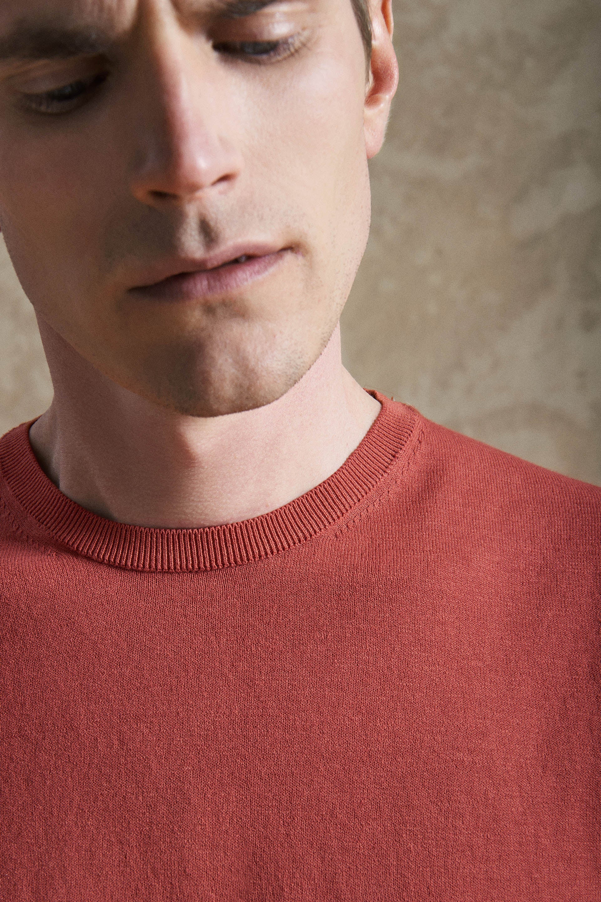 Orange cotton t-shirt