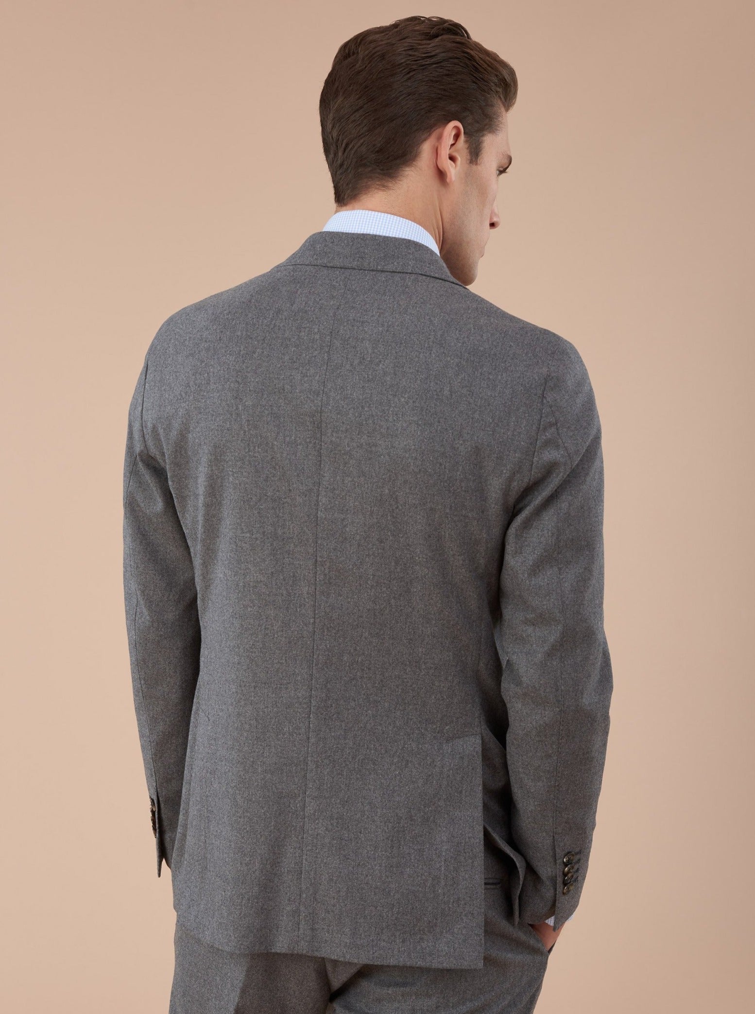 Double-Breasted Grey Suit - Reda Fabric