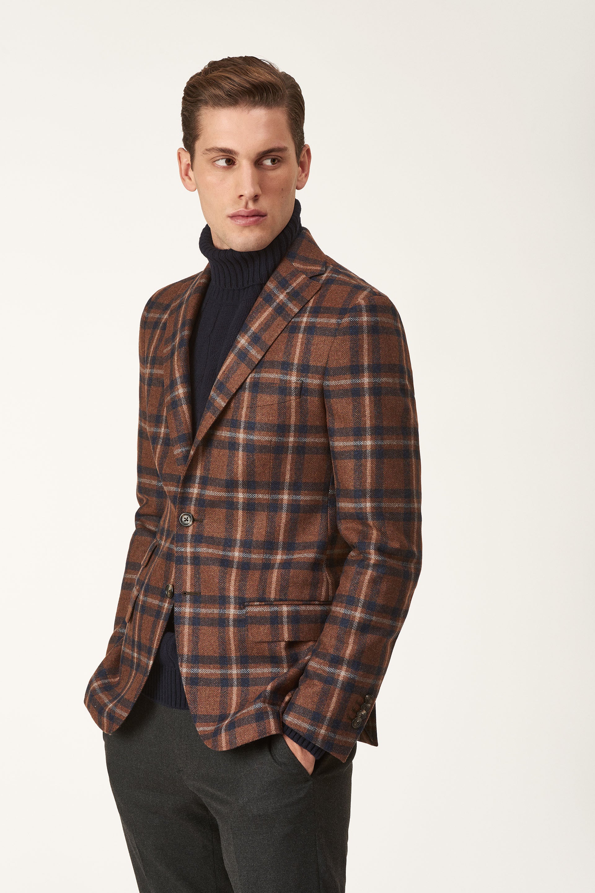 Check Tognazzi Jacket - Vitale Barberis & Canonico Fabric