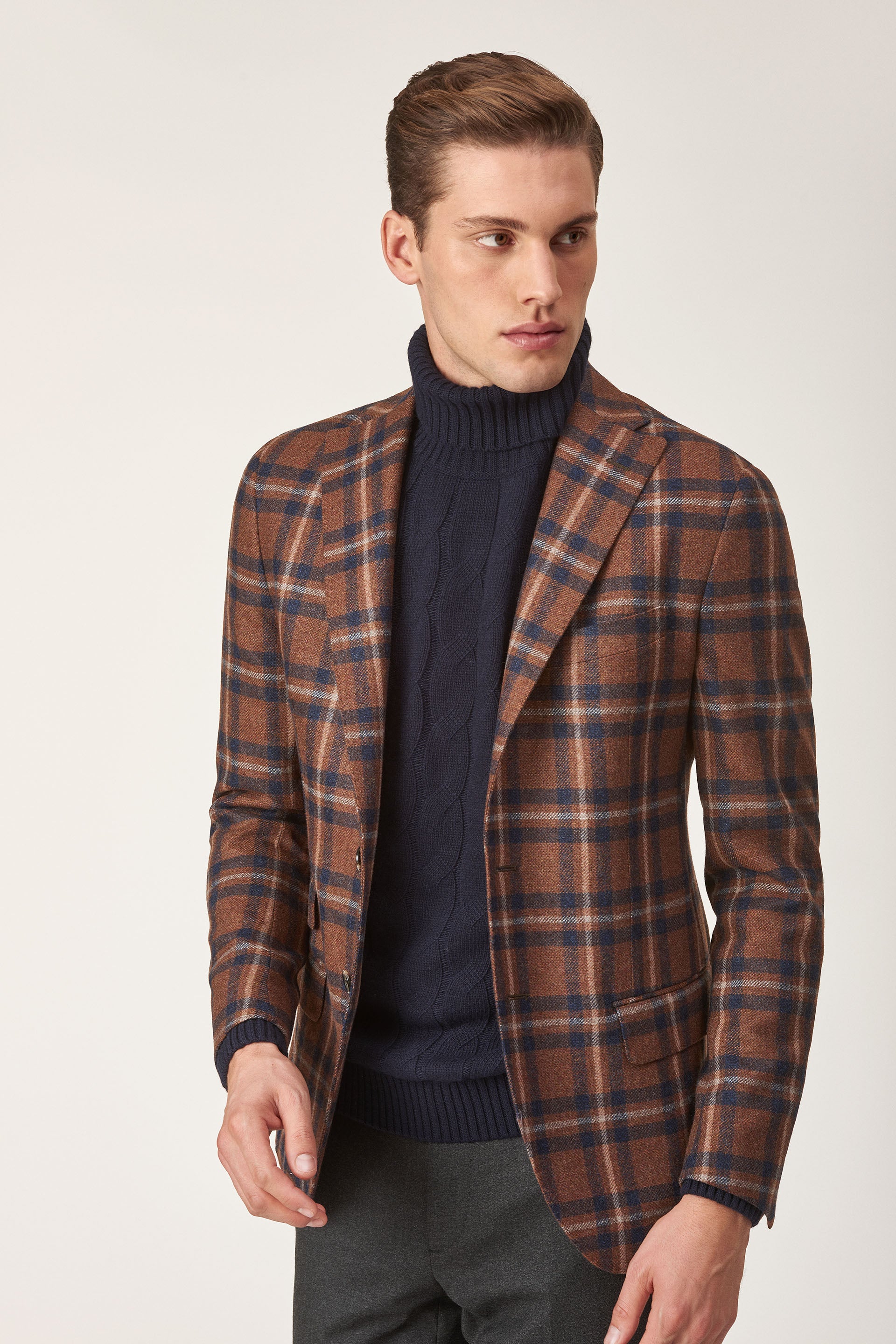 Check Tognazzi Jacket - Vitale Barberis & Canonico Fabric