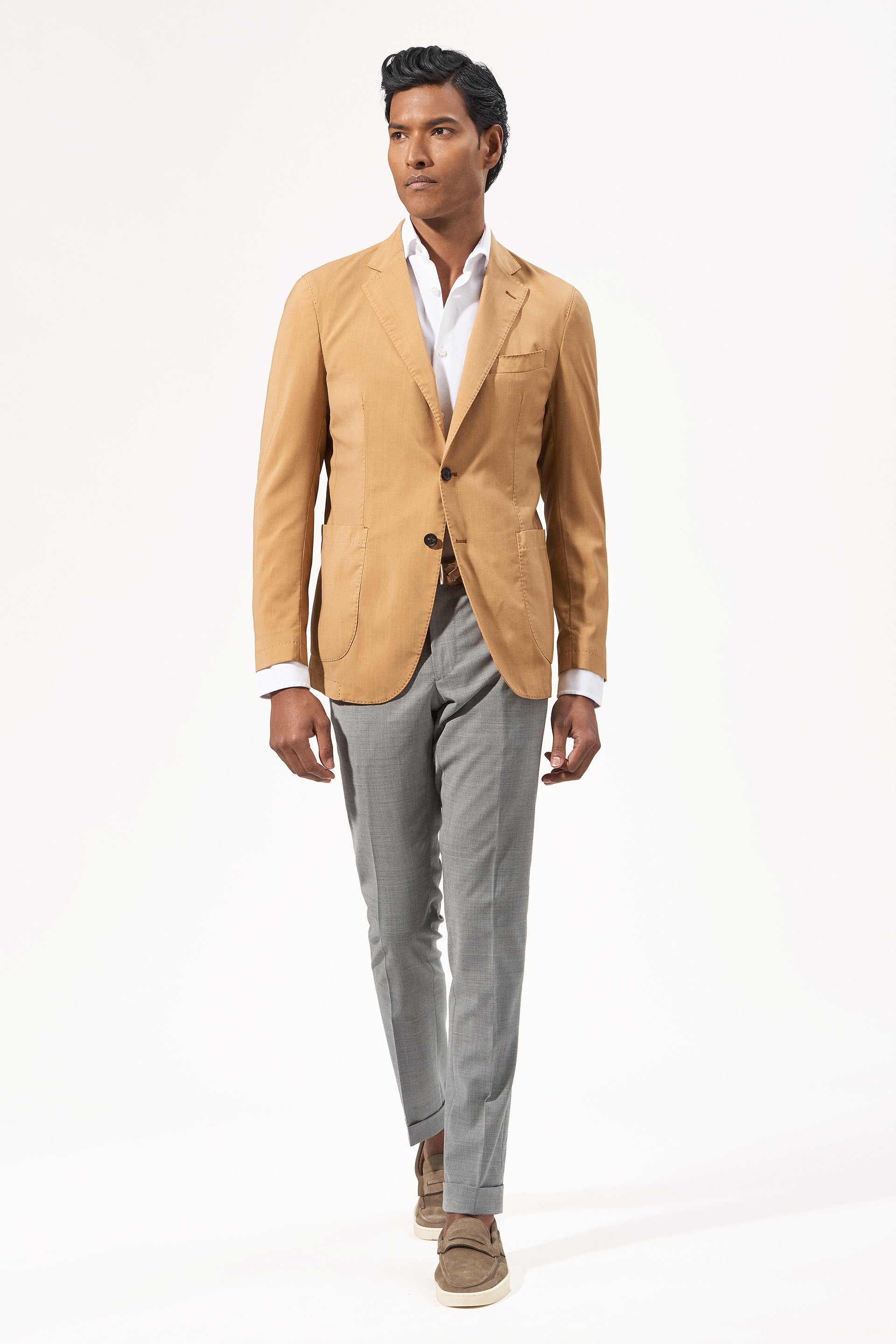 Mustard Garment-Dyed  Wool jackets