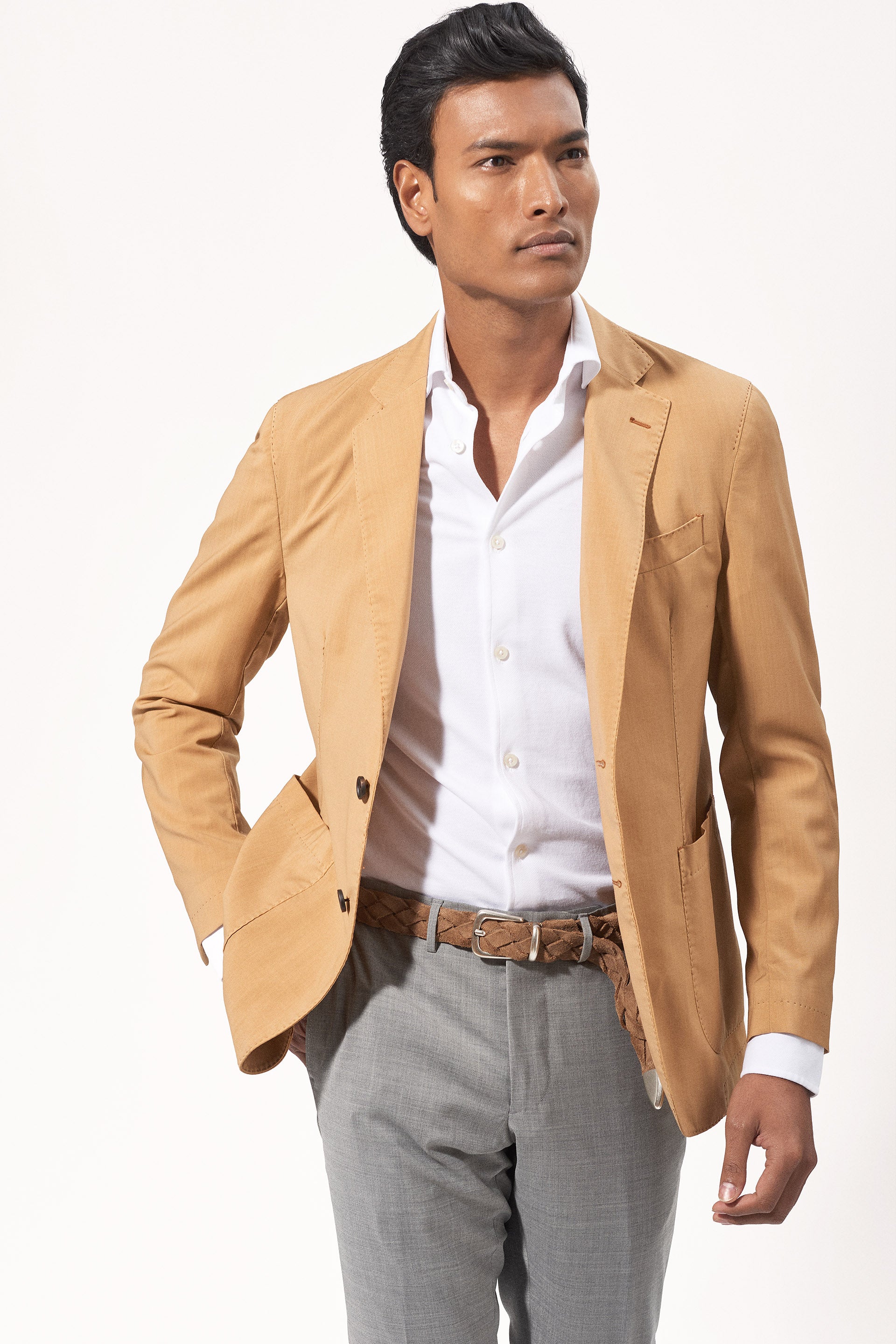 Mustard Garment-Dyed  Wool jackets
