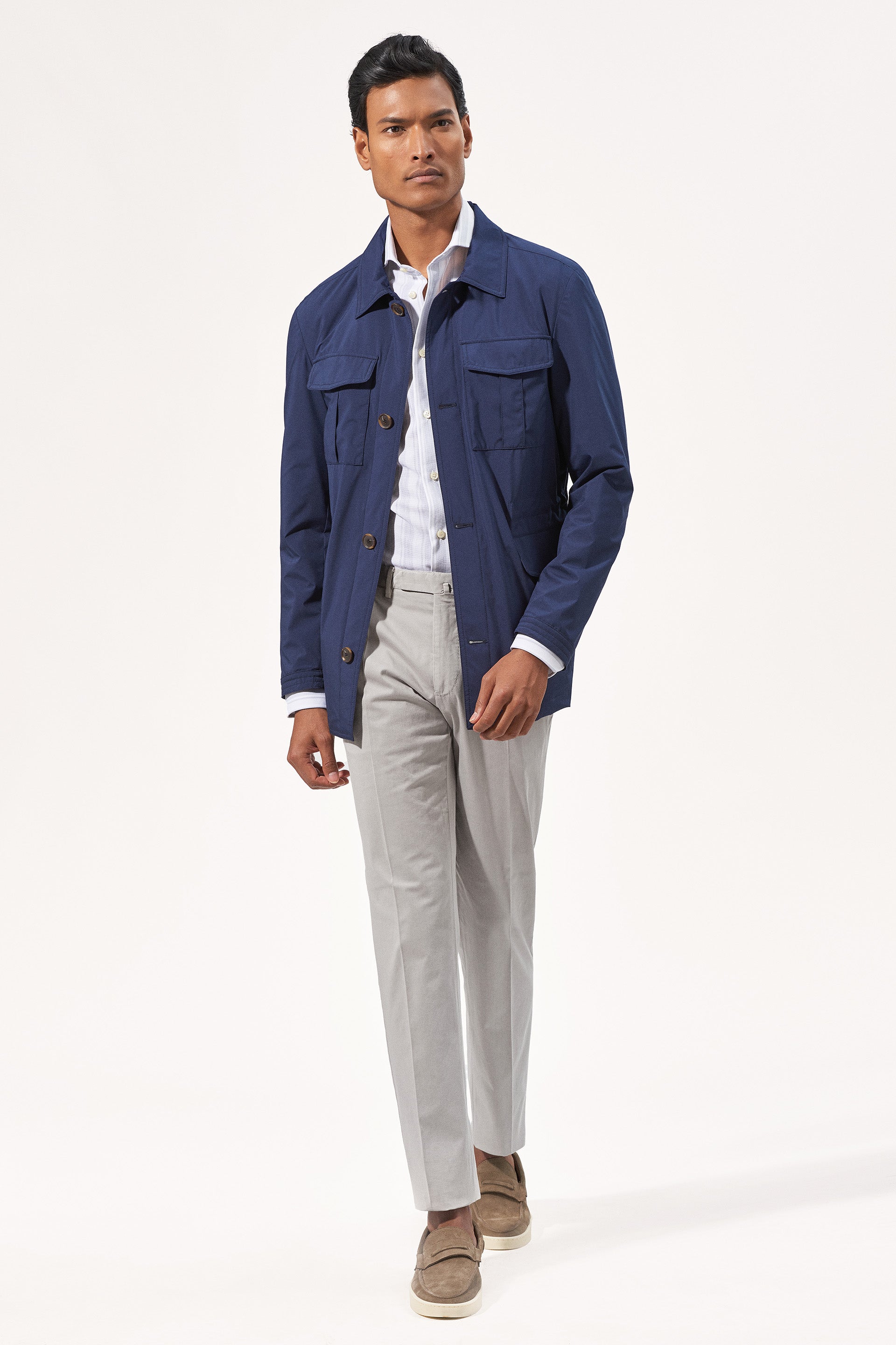 Blue Waterproof Shirt jacket