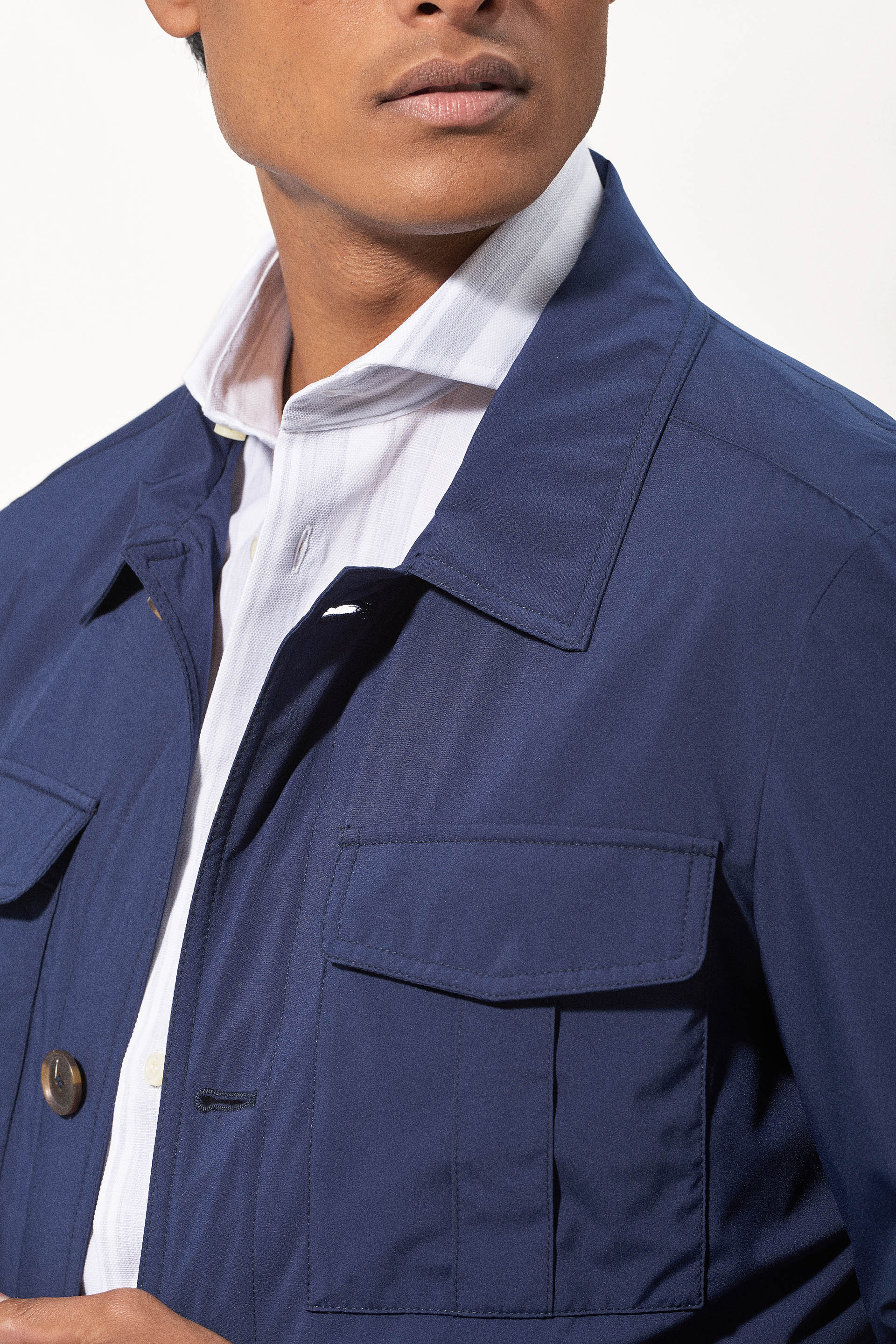 Blue Waterproof Shirt jacket