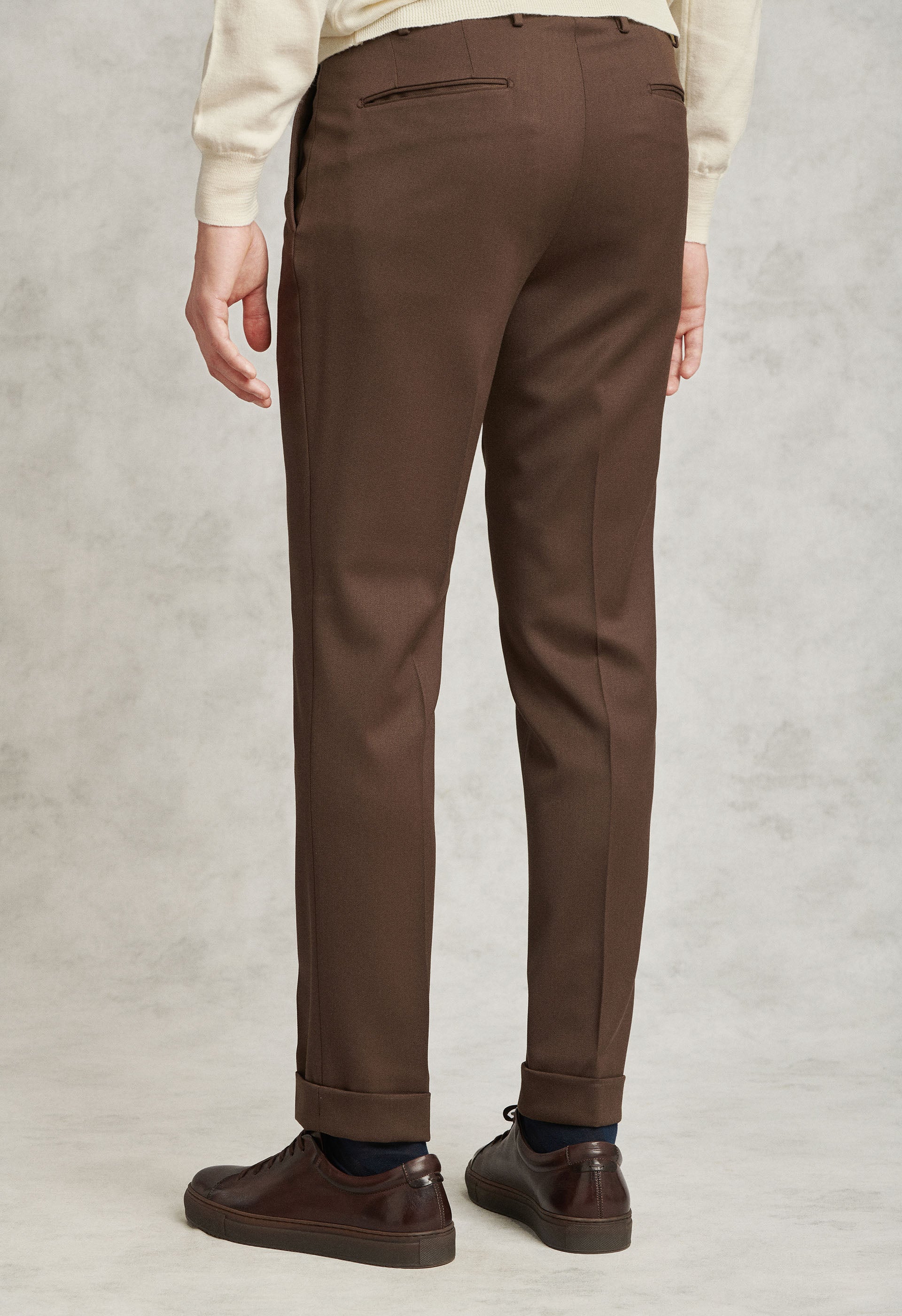 Brown 1 Pence Wool stretch pants