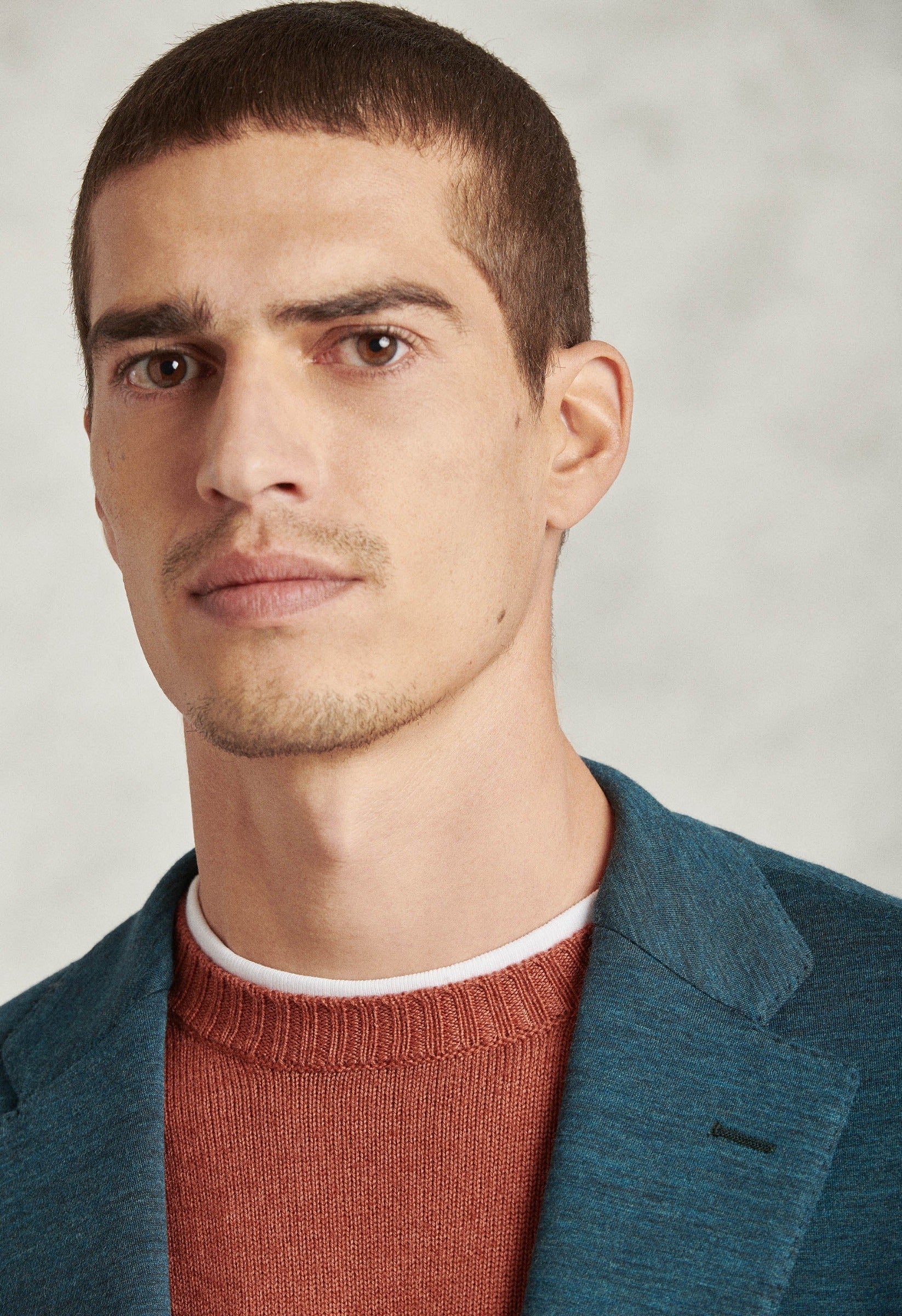 Sky Blue Jersey Wool Jackets - Loro Piana Fabric