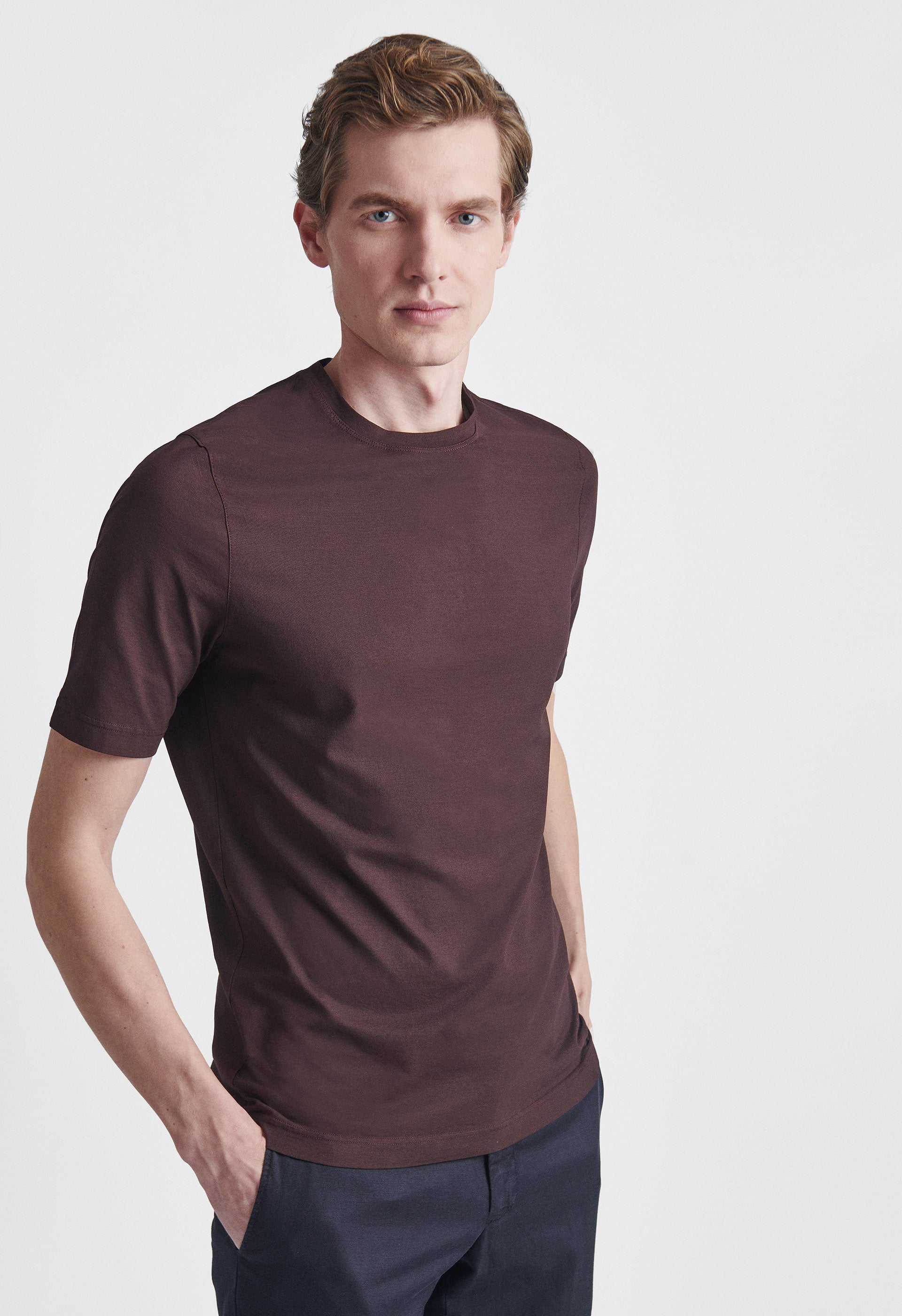 Black Crepe Cotton T-Shirt